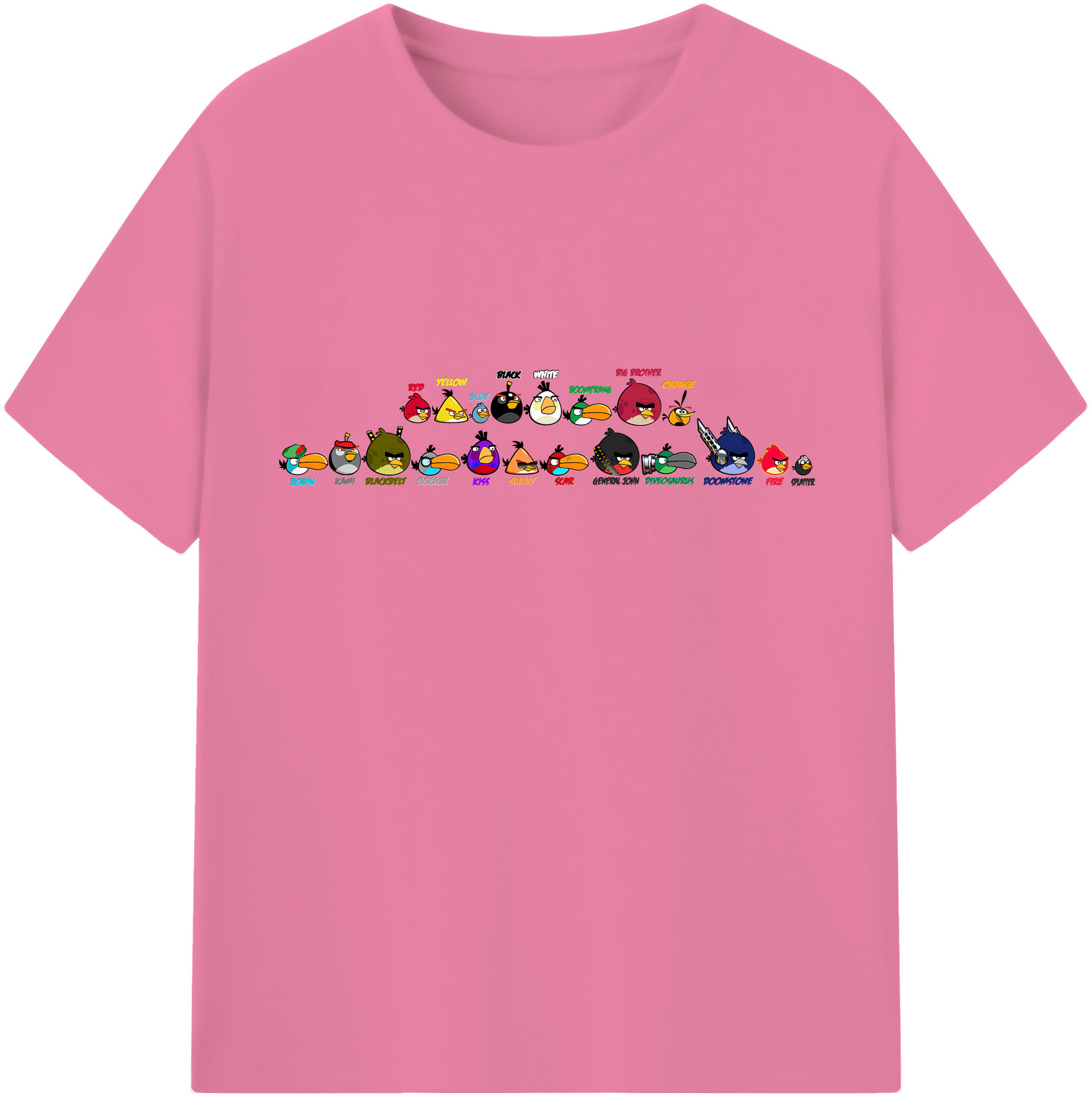 （画像用） Angry Birds アングリーバード 綿100％半袖Tシャツ（フロントプリント）